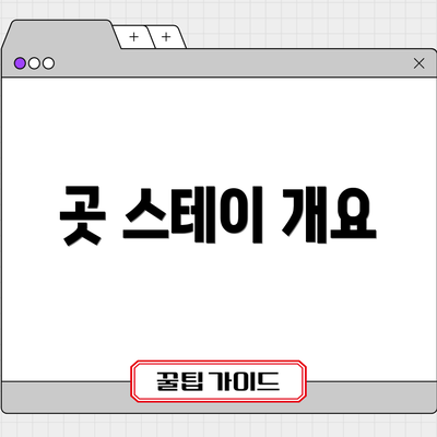 곳 스테이 개요
