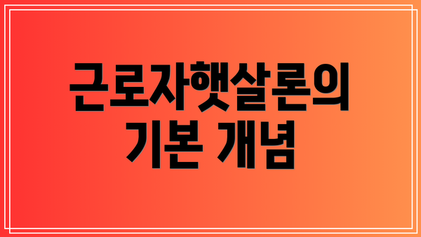 근로자햇살론의 기본 개념