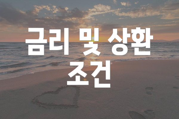 금리 및 상환 조건
