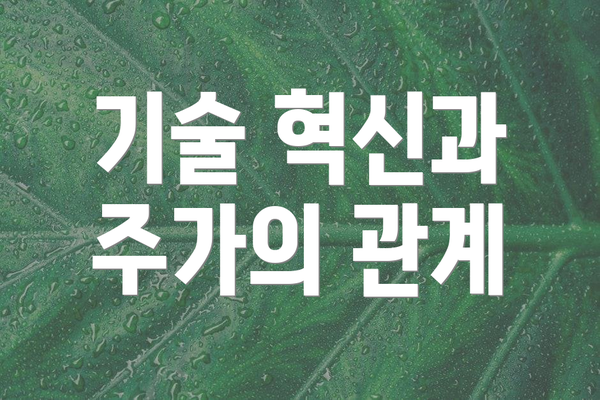 기술 혁신과 주가의 관계