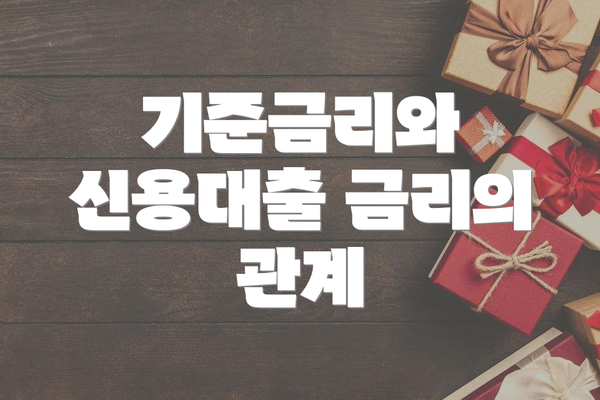 기준금리와 신용대출 금리의 관계