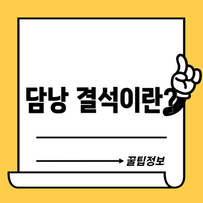 담낭 결석이란?