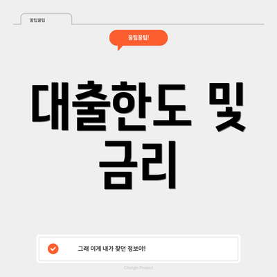 대출한도 및 금리