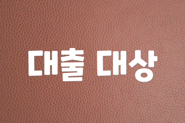 대출 대상