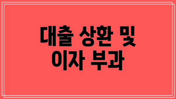 대출 상환 및 이자 부과