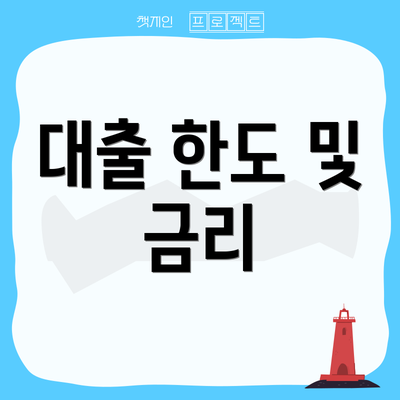 대출 한도 및 금리