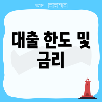 대출 한도 및 금리