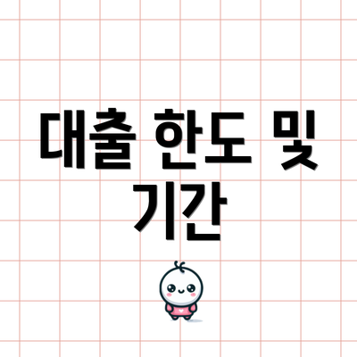 대출 한도 및 기간