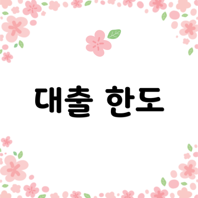 대출 한도