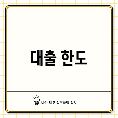 대출 한도