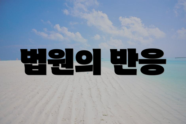 법원의 반응