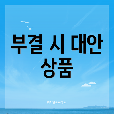 부결 시 대안 상품