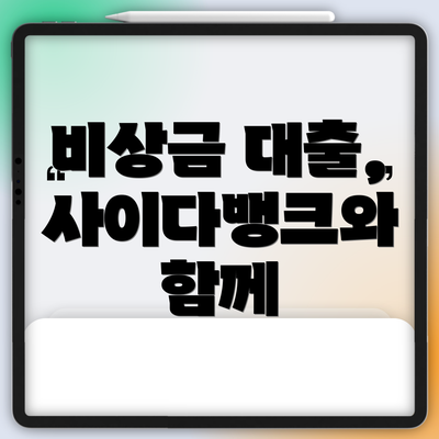 비상금 대출, 사이다뱅크와 함께