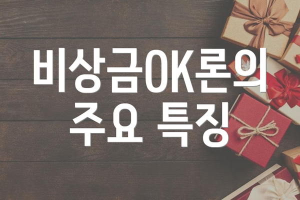 비상금OK론의 주요 특징