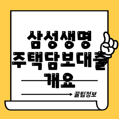삼성생명 주택담보대출 개요