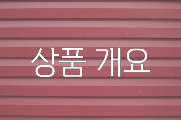 상품 개요