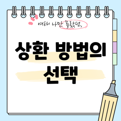 상환 방법의 선택