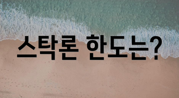 스탁론 한도는?