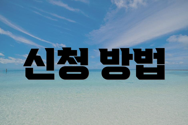 신청 방법