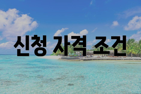 신청 자격 조건