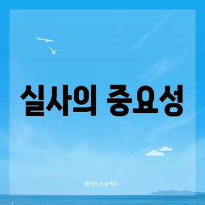 실사의 중요성