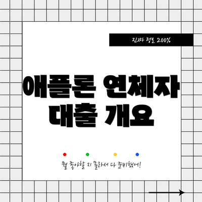 애플론 연체자 대출 개요