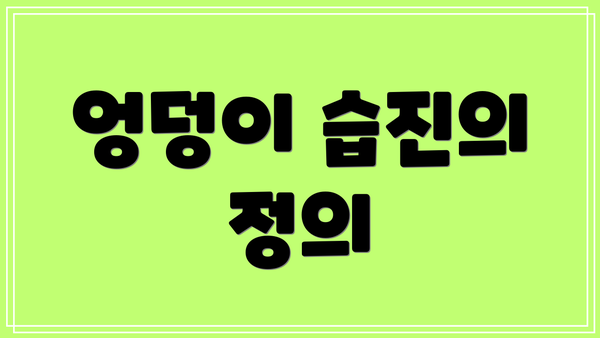 엉덩이 습진의 정의