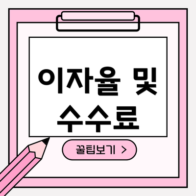 이자율 및 수수료