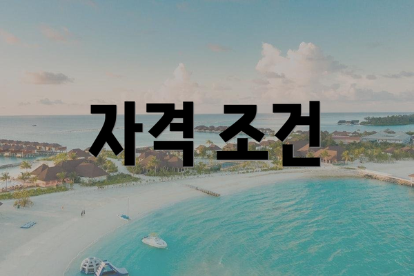 자격 조건