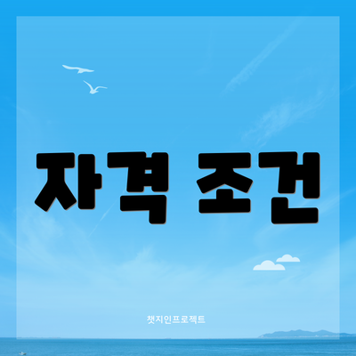 자격 조건
