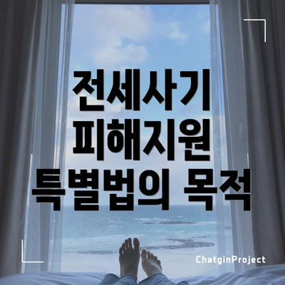 전세사기 피해지원 특별법의 목적
