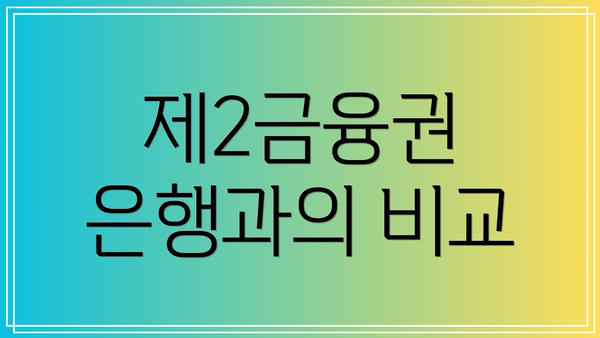 제2금융권 은행과의 비교