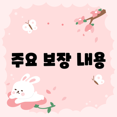 주요 보장 내용