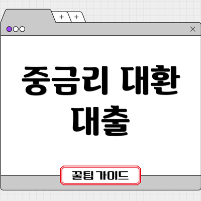 중금리 대환 대출
