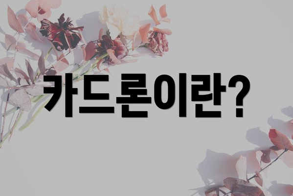 카드론이란?