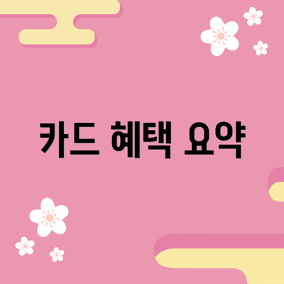 카드 혜택 요약