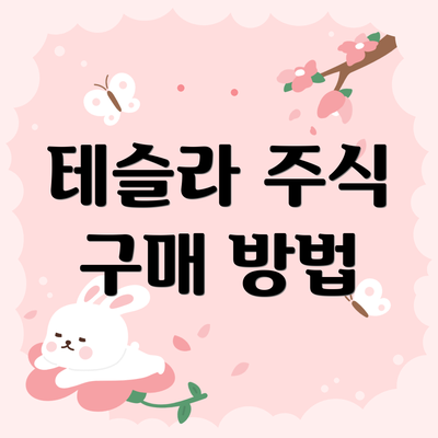 테슬라 주식 구매 방법