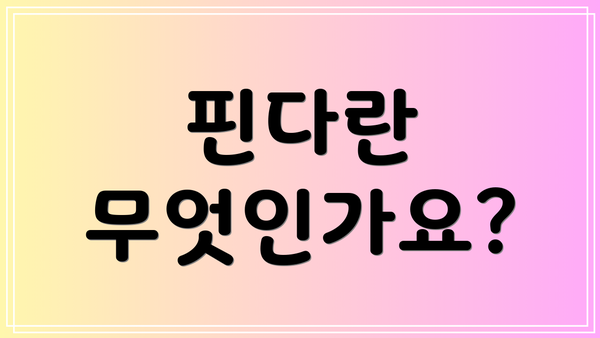 핀다란 무엇인가요?