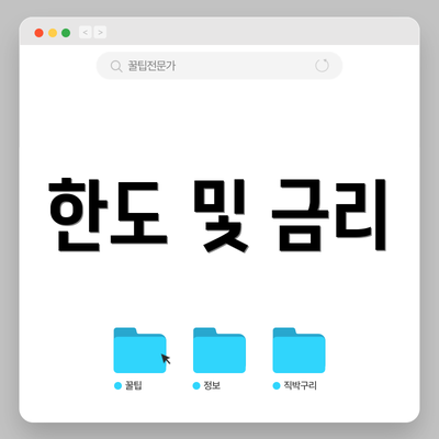 한도 및 금리