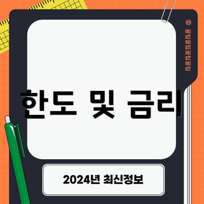 한도 및 금리