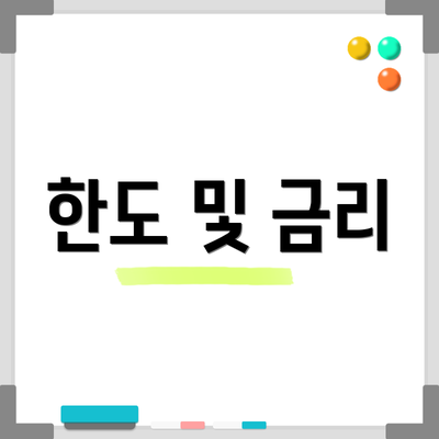한도 및 금리
