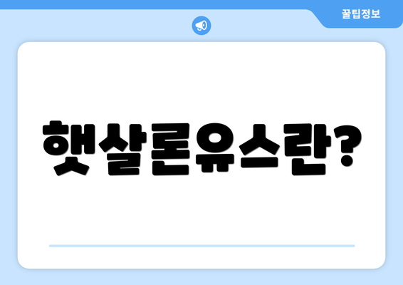 햇살론유스란?