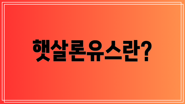 햇살론유스란?