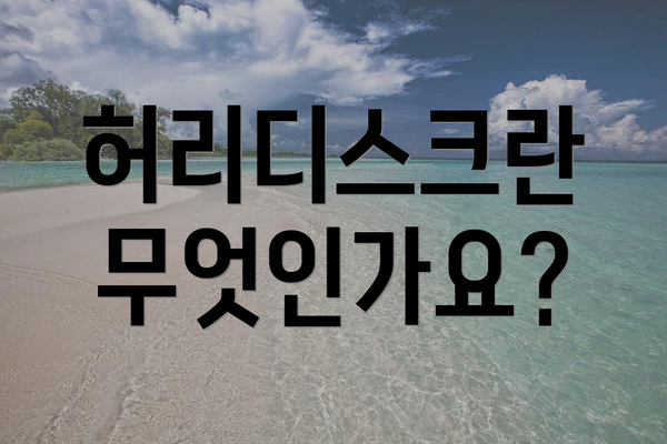 허리디스크란 무엇인가요?