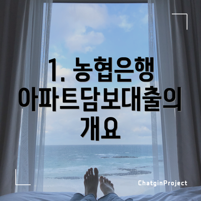 1. 농협은행 아파트담보대출의 개요