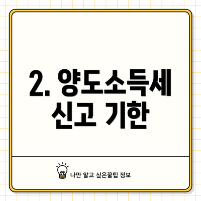 2. 양도소득세 신고 기한