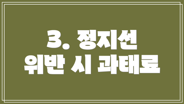 3. 정지선 위반 시 과태료