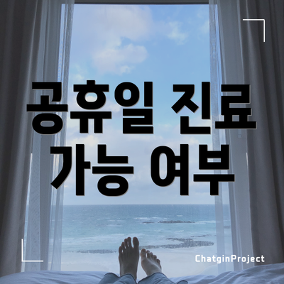 공휴일 진료 가능 여부