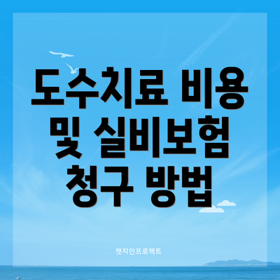 도수치료 비용 및 실비보험 청구 방법