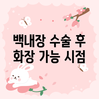 백내장 수술 후 화장 가능 시점